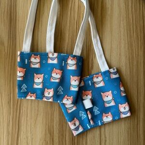 Boba holder Cup holder Coffee holder🧋Shiba Blue 💙